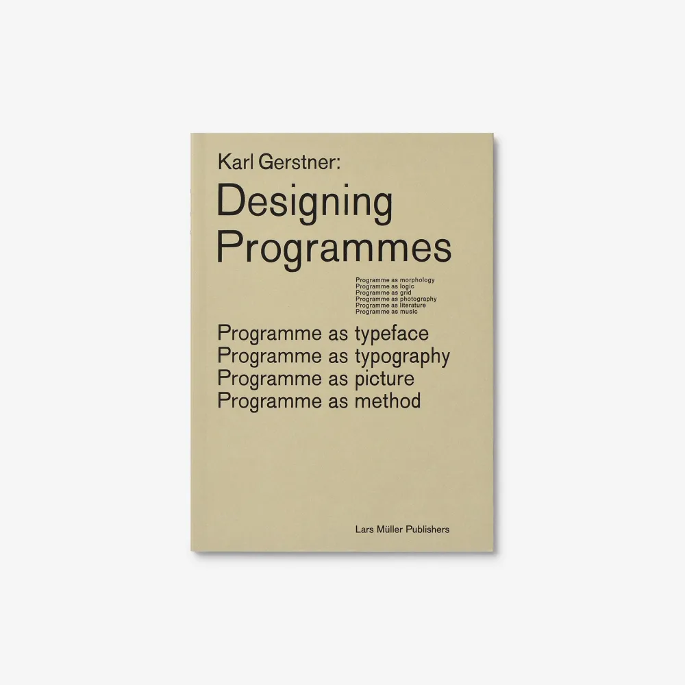 Cover of Karl Gerstner’s Designing Programmes