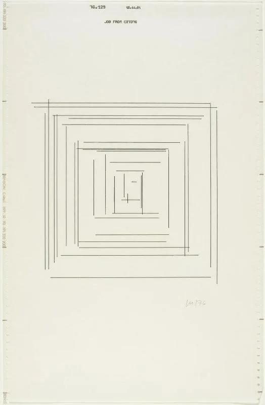 Vera Molnár’s computer-assisted drawing Des lignes, pas des carrés