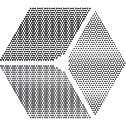 Closed field: squares sized until the marks meet